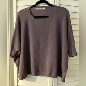 Lavender Crew Neck 100% Cashmere Sweater - one size